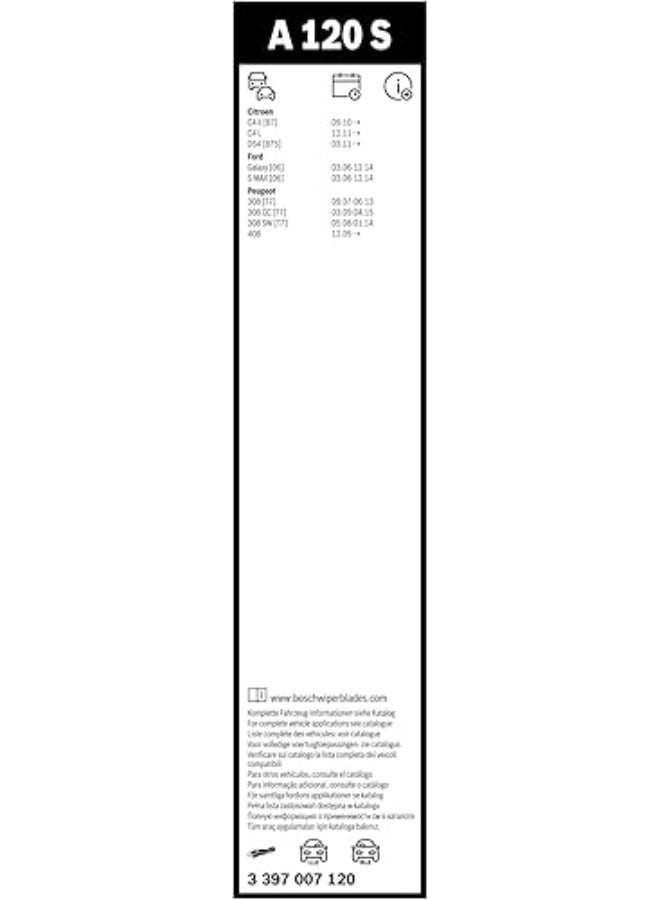 Bosch 3397007120 AeroTwin A120S Wiper Blades Set - 30"/26" (750/650mm) - Image 3